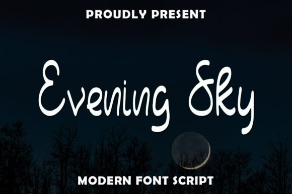 Evening Sky: The Delicate Handwritten Font That Transforms Ordinary Designs into Art